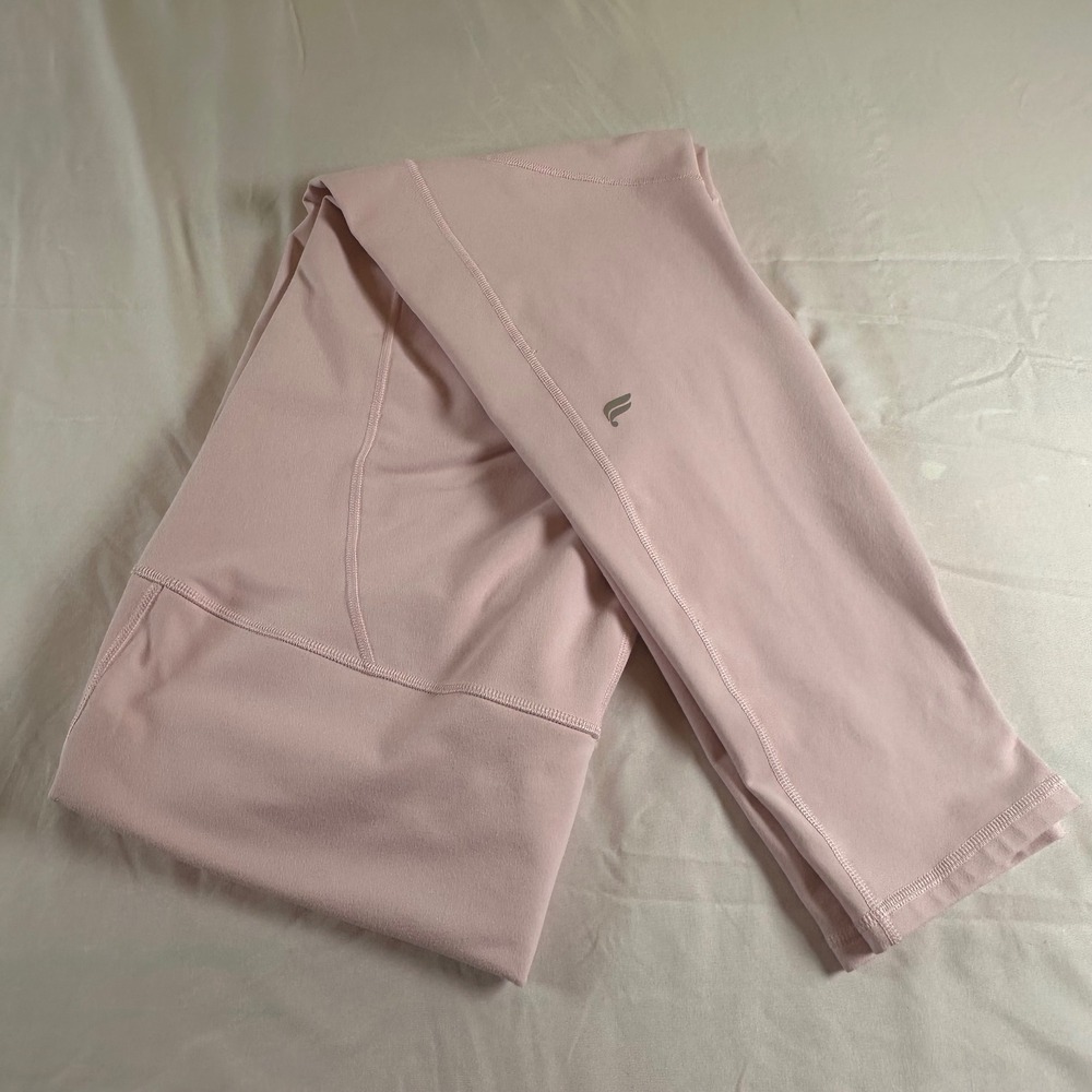 Fabletics Women's High Waisted Leggings Light Pink Activewear Yoga Pants XL Read